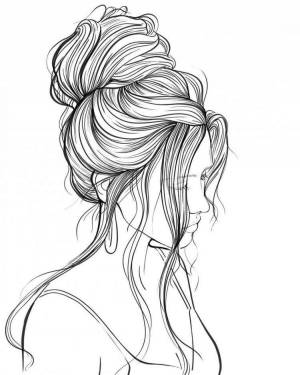 Раскраски Девочки с длинными волосами