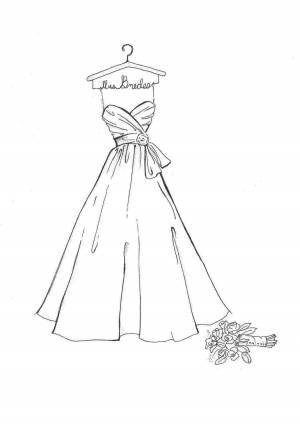 Раскраска одежда платья
