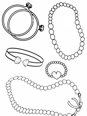 Раскраска Браслет картинка  онлайн