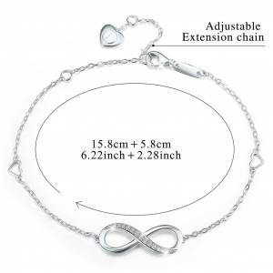 Простые однотонные браслеты с символом бесконечной любви для женских украшений