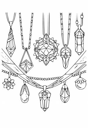 Раскраска Кристалл Украшения