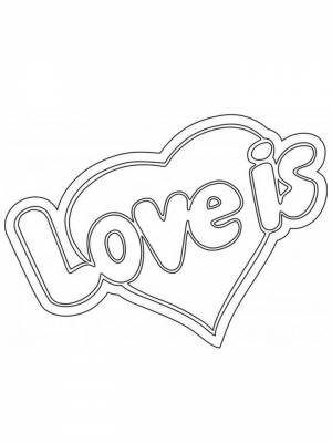 Раскраска Любовь  картинку для детей