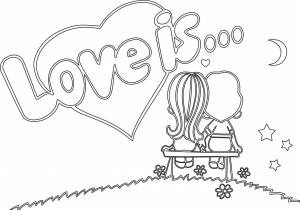 Лав из раскраска