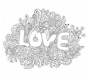 Раскраски антистресс, Раскраска любовь антистресс