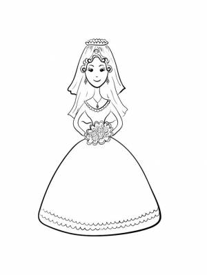 Раскраски Невеста