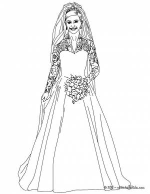 Раскраски Раскраска Невеста