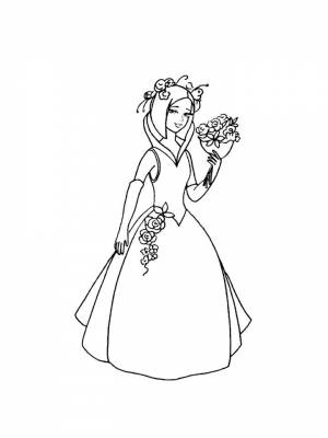 Раскраска Невеста картинка для мальчиков