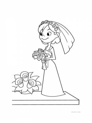 Раскраски Невеста   в формате