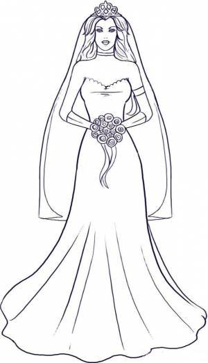 drawing of bride