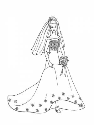 Раскраски Невеста   в формате