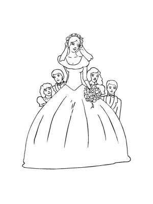 Раскраски Невеста