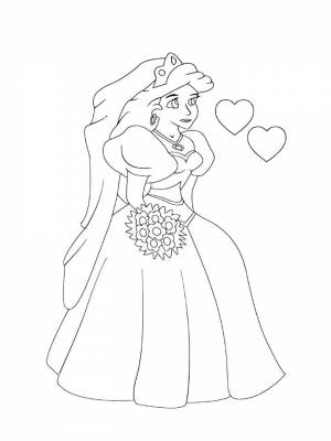 Раскраски Невеста   в формате