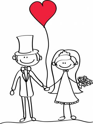 Рисунки на свадьбу легкие