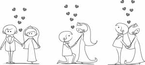 Раскраска Жених И Невеста