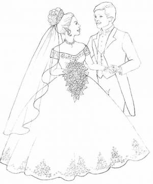 Раскраска свадьба