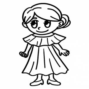 Свадебная невеста изолированная страница раскраски для детей