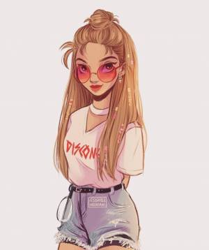 Прикольные и легкие рисунки девушек