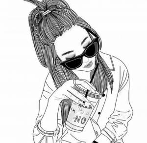 Раскраски Девушки крутые