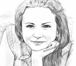 Рисованная девушка, рисунок девушки карандашом