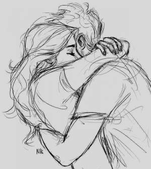 Легкий рисунок влюбленная пара