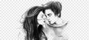 Рисунок Любовь Интимные отношения Подружка Карандаш, карандаш, любовь, карандаш, чёрные волосы png
