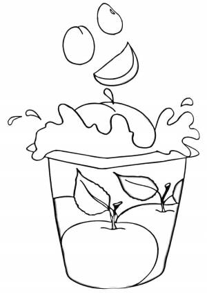 Раскраски, йогурт еда