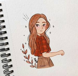 Прикольные рисунки для скетчбука девочки для начинающих