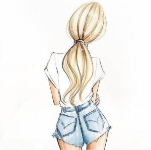 Очень легкие рисунки карандашом красивых девушек для срисовки