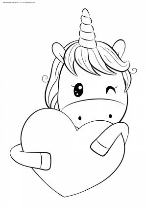 Раскраска Единорожек