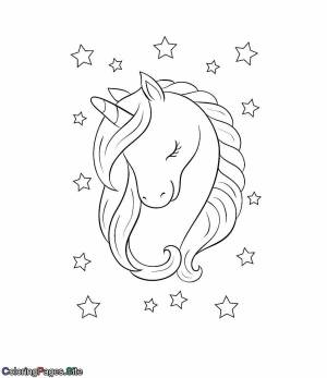 Раскраски единорог красивый милый