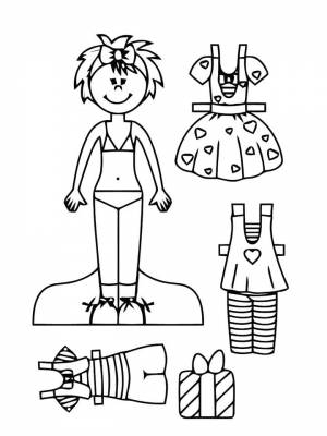 Раскраска Одевалки  листе  онлайн