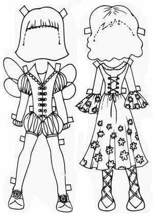 Раскраска одевалки