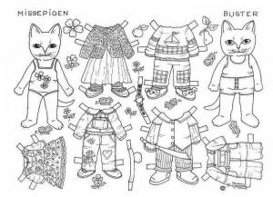 Раскраски собачка с одеждой для вырезания