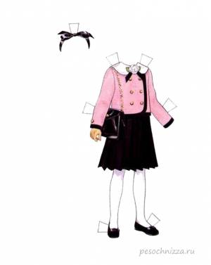 Раскраски одевалки, Раскраска бумажная кукла вырезалки одевалки одень куклу