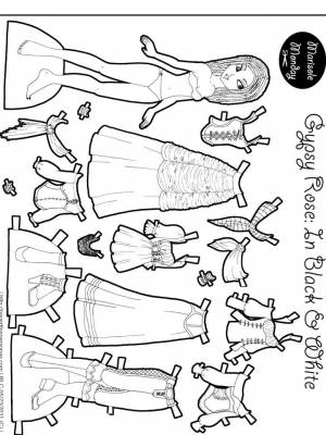 Раскраска Одевалки картинка  для девочек