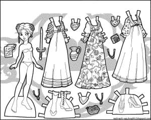 Раскраски Одевалки