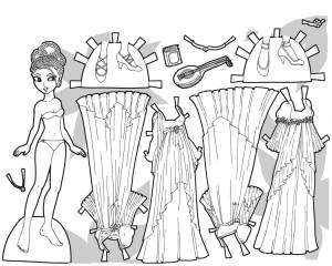 Лалафан раскраска с одеждой