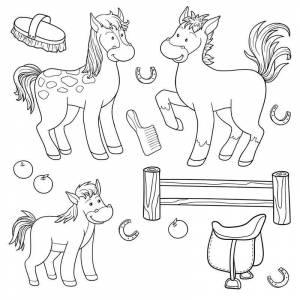 Раскраски одевалки лошади