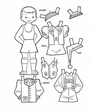 раскраски на тему одежда для детей