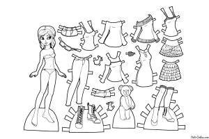 Лалафан раскраска с одеждой
