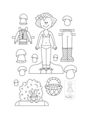 Раскраски Одевалки