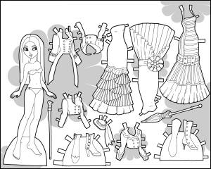 Раскраска переодевалка