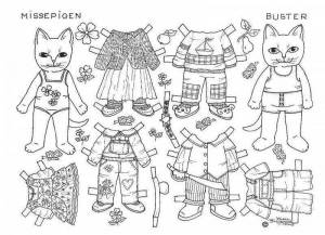 Раскраски переодевалки коты