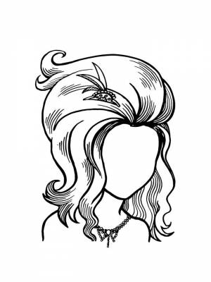 Раскраски Прически   в формате