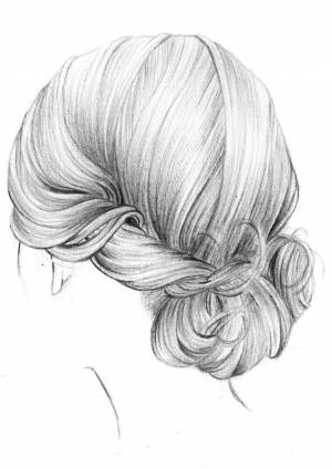 Элегантная прическа рисунок