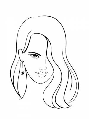 Раскраска Прически  картинку для девочек