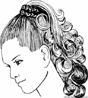 Раскраски Прически для девочек