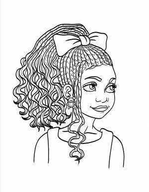 Раскраска прически