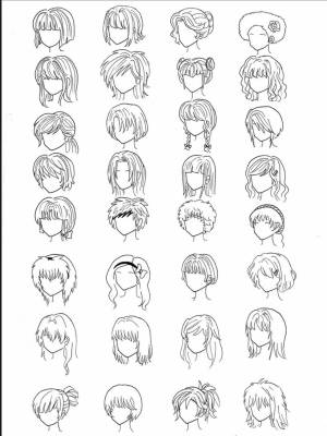 Короткие причёски для срисовки
