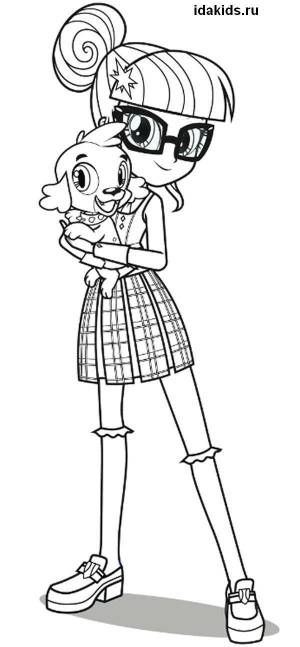 Раскраска Эквестрия Герлз Сумеречная искорка